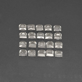 Gemas de zafiro blanco natural de  ct, cuadrado, VVS-VS