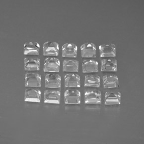 Gemas de zafiro blanco natural de  ct, cuadrado, VVS-VS