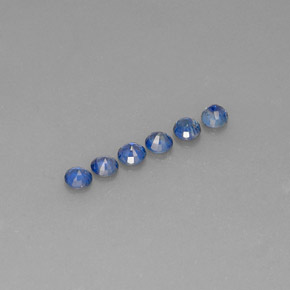 Gemas de zafiro azul natural de  ct, corte redondo, VVS-VS