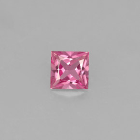 Zafiro rosa natural de 0,54 ct, cuadrado, VS
