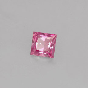 Zafiro rosa natural de 0,54 ct, cuadrado, VS