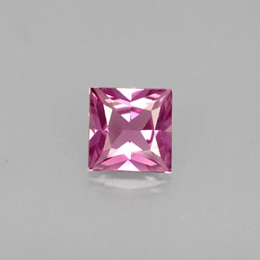 Zafiro violeta natural de 0,51 ct, cuadrado, VVS-VS