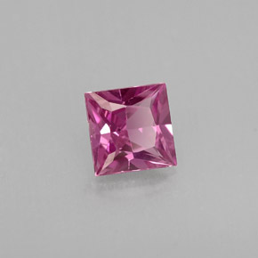 Zafiro violeta natural de 0,51 ct, cuadrado, VVS-VS
