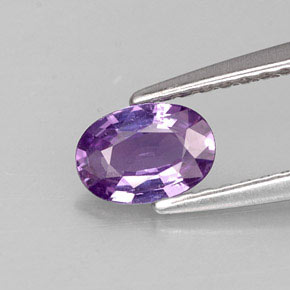 Zafiro violeta natural de 0,50 ct, corte óvalo, VVS-VS
