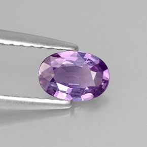 Zafiro violeta natural de 0,50 ct, corte óvalo, VVS-VS