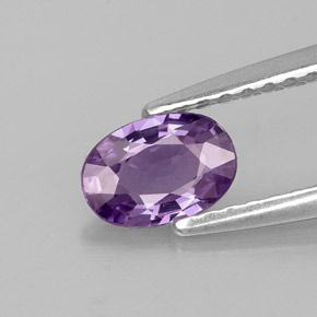 Zafiro violeta natural de 0,52 ct, corte óvalo, VVS