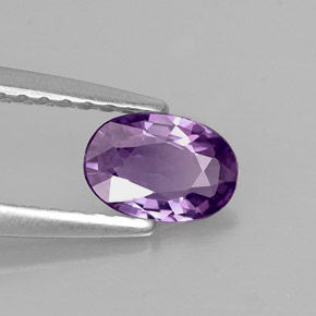 Zafiro violeta natural de 0,52 ct, corte óvalo, VVS