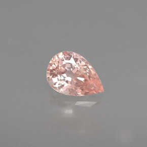 Zafiro rosa natural de 0,51 ct, en forma de pera, VS