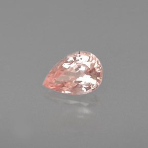 Zafiro rosa natural de 0,51 ct, en forma de pera, VS