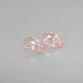 Gemas de zafiro rosa natural de  ct, briolette, VS