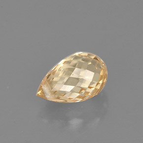 Zafiro amarillo natural de 1,12 ct, briolette, VS