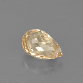Zafiro amarillo natural de 1,12 ct, briolette, VS
