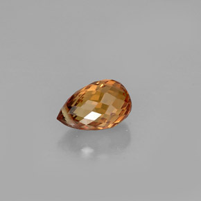 Zafiro naranja natural de 0,91 ct, briolette, VVS-VS