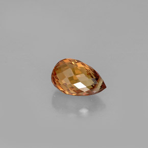 Zafiro naranja natural de 0,91 ct, briolette, VVS-VS