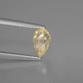 Zafiro amarillo natural de 1,07 ct, briolette, VS