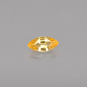 Zafiro naranja natural de 0,33 ct, marquesa, VVS-VS
