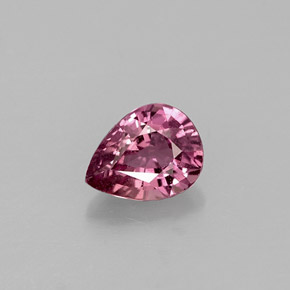 Zafiro rosa natural de 0,58 ct, en forma de pera, VS