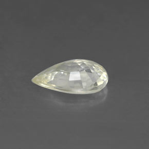 Zafiro amarillo natural de 0,81 ct, en forma de pera, VS