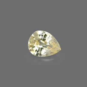 Zafiro amarillo natural de 0,44 ct, en forma de pera, VVS