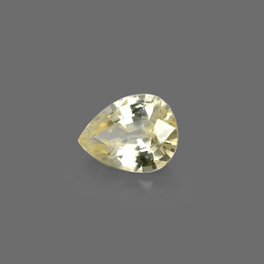 Zafiro amarillo natural de 0,44 ct, en forma de pera, VVS