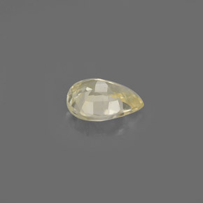Zafiro amarillo natural de 0,44 ct, en forma de pera, VVS