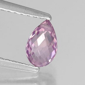 Zafiro rosa natural de 0,78 ct, briolette, VVS-VS