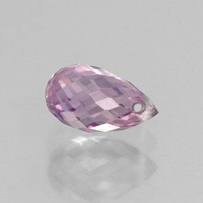 Zafiro rosa natural de 0,78 ct, briolette, VVS-VS