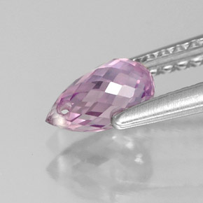 Zafiro rosa natural de 0,78 ct, briolette, VVS-VS