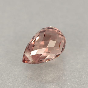 Zafiro rosa natural de 0,90 ct, briolette, VVS-VS