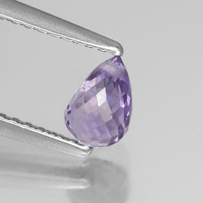 Zafiro violeta natural de 0,81 ct, briolette, VS