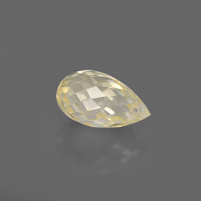 Zafiro amarillo natural de 1,31 ct, briolette, VVS-VS