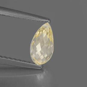 Zafiro amarillo natural de 1,31 ct, briolette, VVS-VS