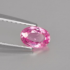 Zafiro rosa natural de 0,55 ct, corte óvalo, VS
