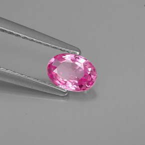 Zafiro rosa natural de 0,52 ct, corte óvalo, VS
