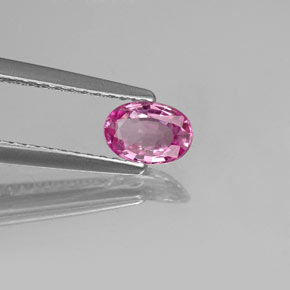 Zafiro rosa natural de 0,46 ct, corte óvalo, VVS