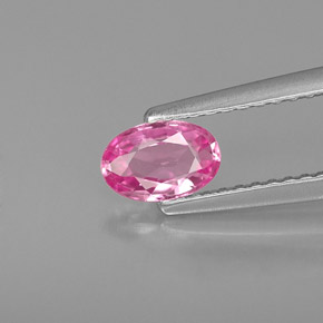 Zafiro rosa natural de 0,53 ct, corte óvalo, VVS