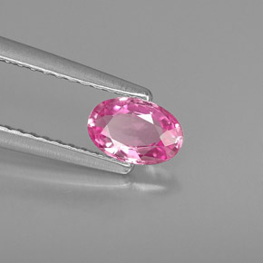Zafiro rosa natural de 0,53 ct, corte óvalo, VVS