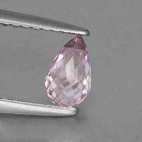 Zafiro rosa natural de 0,69 ct, briolette, VS-SI