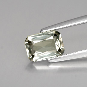 Zafiro verde natural de 1,12 ct, corte esmeralda, VVS-VS