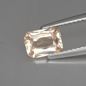 Zafiro naranja natural de 1,20 ct, corte esmeralda, VVS