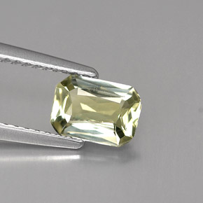 Zafiro verde natural de 1,03 ct, corte esmeralda, VVS