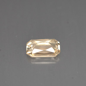 Zafiro naranja natural de 0,86 ct, corte esmeralda, VS