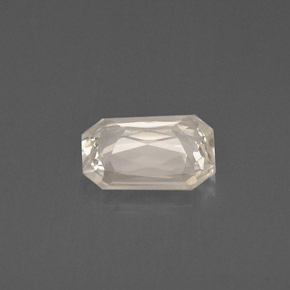 Zafiro blanco natural de 0,87 ct, corte esmeralda, VVS-VS