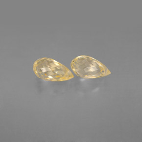 Gemas de zafiro amarillo natural de  ct, briolette, VVS