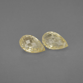 Gemas de zafiro amarillo natural de  ct, briolette, VVS-VS