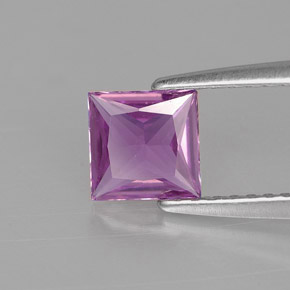 Zafiro violeta natural de 0,71 ct, cuadrado, VVS