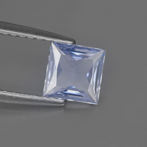 Zafiro azul natural de 0,74 ct, cuadrado, VVS