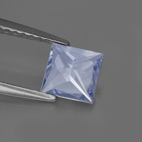 Zafiro azul natural de 0,74 ct, cuadrado, VVS