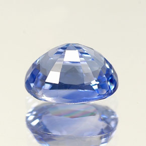 Zafiro azul natural de 1,34 ct, corte óvalo, VVS