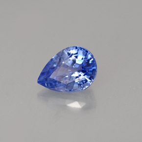 Zafiro azul natural de 0,98 ct, en forma de pera, VVS